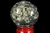 Polished Pyrite Sphere - Peru #98002-1